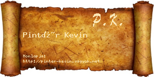 Pintér Kevin névjegykártya